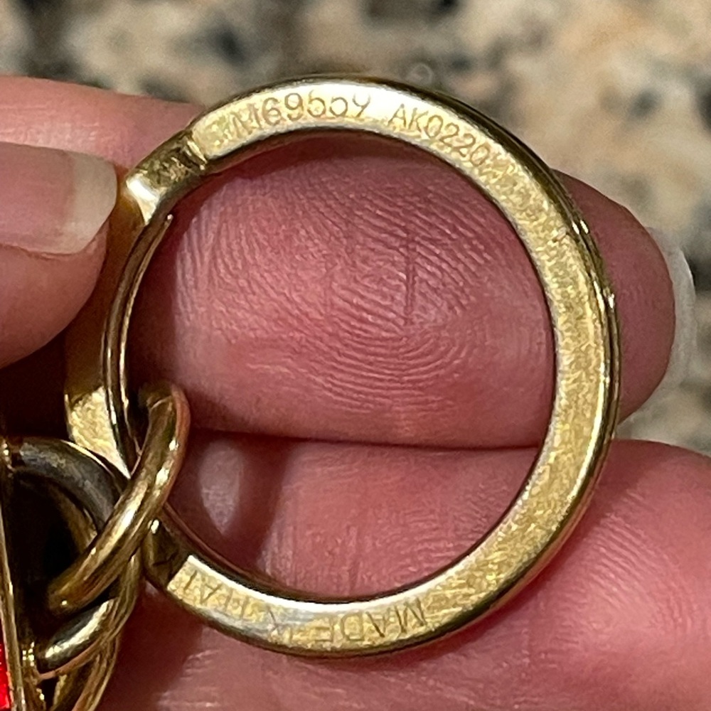 Used Louis Vuitton Logo Glass Initials Keychain Bag Charm Full Inclusion Auth!! - Picture 12 of 12